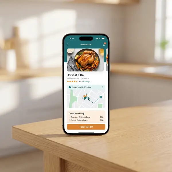 Food delivery platform with real-time tracking